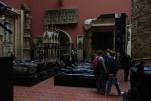 The inside of the Victoria and Albert Museum.